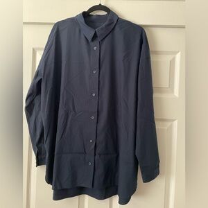 lululemon Navy Button Up. Size 10 or 12.